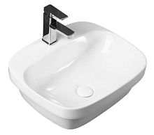 Раковина Aquatek AQ5042-00 Амадео для установки на столешницу, 50х42 см, с отверстием под смеситель, белая