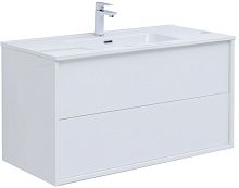 Тумба с раковиной Aquanet 00298573 Lino, 81х47 см, белая