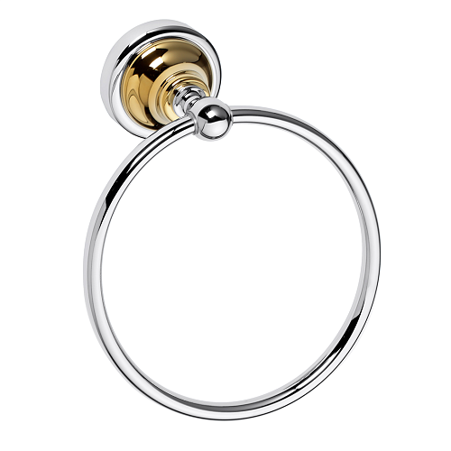 Кольцо Bemeta 144204068 Retro для полотенец 16 см, хром/золото купить недорого в интернет-магазине Керамос
