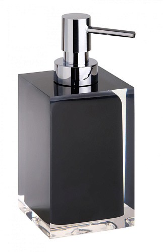 Дозатор Bemeta 120109016-100 Vista для жидкого мыла 7 см, отдельностоящий, хром/черный купить недорого в интернет-магазине Керамос