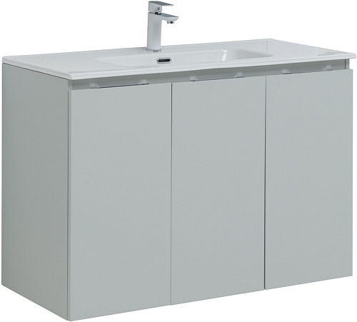 Тумба с раковиной Aquanet 00274012 Алвита New, 101х46 см, серая снят с производства