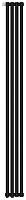 Радиатор Сунержа 31-0320-1804 Эстет-0 отопительный н/ж EU50 левый 1800х180 мм/ 4 секции, матовый черный
