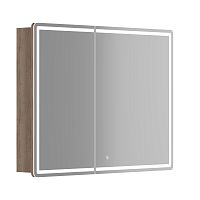 Зеркальный шкаф Sancos MI100EG Mirror для ванной комнаты 99х74 см, с LED подсветкой, дуб галифакс натуральный Зеркальный шкаф Sancos MI100EG Mirror для ванной комнаты 99х74 см, с LED подсветкой, дуб галифакс натуральный