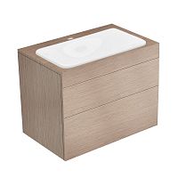 Тумба Keuco 31571870100 Edition 400 под умывальник 70х53.5 см, кашемировый дуб/кашемировый дуб