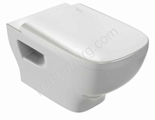 Сет 2230 EDE102-00, Унитаз подвесной, без ободка (White)+E20606-00, Сиденье для унитаза ультра-тонкое и крышка с микро (White)