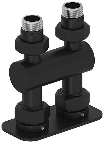 Модуль Сунержа 31-1537-1234, 2х1/2" прямой EU50, матовый черный Модуль Сунержа 31-1537-1234, 2х1/2" прямой EU50, матовый черный