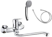 Смеситель Deante BMO_057M Boro для ванны с длинным изливом и душевым гарнитуром, хром