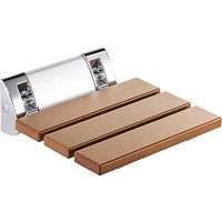 Сиденье Deante NIV_451P Vital для душа, складное, хром/коричневый Сиденье Deante NIV_451P Vital для душа, складное, хром/коричневый