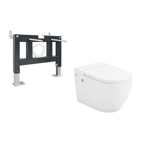 Инсталляция с подвесным унитазом Abber BEQUEM AC1108P-AC0101P купить недорого в интернет-магазине Керамос