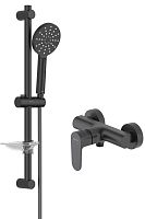 Комплект Aquatek AQ1232MB Оберон для ванной Set 2 в 1 (AQ1260MB + AQ2014MB), черный матовый