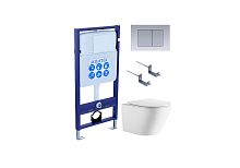Комплект: Унитаз, Инсталляция, Кнопка смыва Aquatek Либерти SET AQUATEK ЛИБЕРТИ-011 4в1