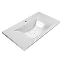 Раковина BelBagno BB800/450-LV-MR-PR из литьевого мрамора 80х45 см, белая