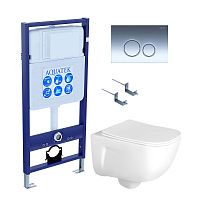 Инсталляция с подвесным унитазом Aquatek Дива SET AQUATEK ДИВА-018 4в1 Инсталляция с подвесным унитазом Aquatek Дива SET AQUATEK ДИВА-018 4в1
