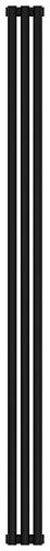 Радиатор Сунержа 31-0301-1803 Эстет-1 отопительный н/ж 1800х135 мм/ 3 секции, матовый черный