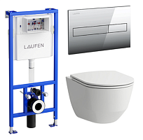 Сет 2047 8.6996.6.000.000.R, Комплект: Унитаз, Инсталляция, Кнопка смыва