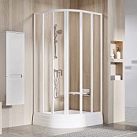 Душевой уголок Ravak 32040100Z1 SKKP6-80 80х80 см, Supernova, белый + транспарент