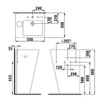 Раковина напольная Laufen Kartell 8.1190.2.400.104.1 Раковина напольная Laufen Kartell 8.1190.2.400.104.1