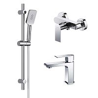 Комплект Aquatek AQ1431CR Лира для ванной Set 3 в 1 (AQ1410CR + AQ1460CR + AQ2018CR), хром