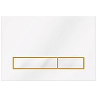 Смывная клавиша KKPol SPP/040/0/K (350/PPB/040-00-06) M08 V4 для инсталляции, белый/матовое золото/белый