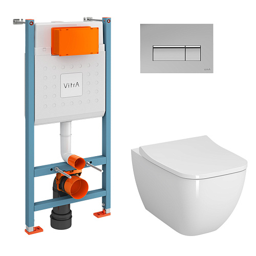 Инсталляция с подвесным унитазом Vitra Shift 9855B003-7206