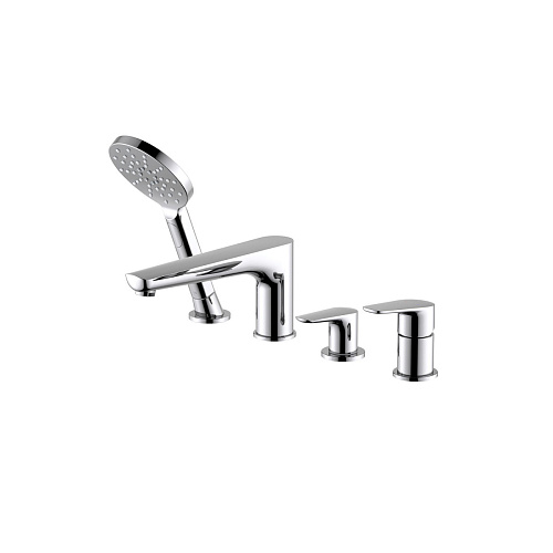 Смеситель Aquatek AQ1148CR Бетта  на борт ванны на 4 отв., хром