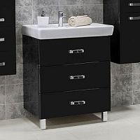 Тумба Акватон 1A169001AM950 Америна 70 М под раковину, 67х44 см, черный/хром глянец