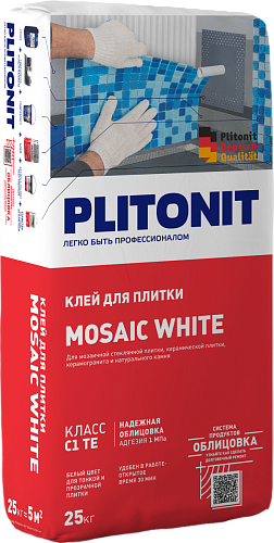 Клей на цементной основе Plitonit Клей PLITONIT MOSAIC WHITE - 25 купить недорого в интернет-магазине Керамос Клей на цементной основе Plitonit Клей PLITONIT MOSAIC WHITE - 25 купить недорого в интернет-магазине Керамос