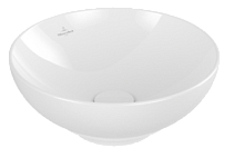 Раковина Villeroy & Boch 4A450001 Loop&Friends на столешницу 38х38 см, с переливом, альпийский белый (White Alpin)