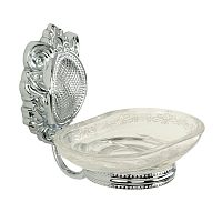 Мыльница Migliore 16651 Cleopatra настенная, стекло прозрачное/хром