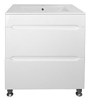 Тумба Loranto CS00071935 Арфа с раковиной, напольная, 80х44 см, белая