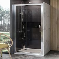 Душевая дверь Ravak 0ZVD0C00Z1 10DP2-110 раздвижная 10°, хром + транспарент