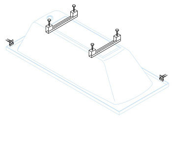 Cezares Универсальный комплект ног для прямоугольных акриловых ванн LEG-KIT-150
