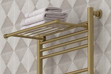 Полка Сунержа 032-2012-4370 прямая 4П (L - 370 мм) н/ж для ДР Полка Сунержа, матовое золото