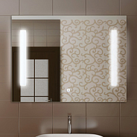 Зеркало Comforty 00-004140520 Жасмин с подсветкой 85х65 см, хром