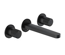 Смеситель WasserKraft 5245 Fulda для раковины встраиваемый, черный Soft-touch