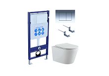 Комплект Aquatek SET Вега-010 4 в 1: рама Standard INS-0000012 + крепеж KKI-0000002 + кнопка KDI-0000010 + унитаз AQ1905-00 с крышкой-сиденьем Soft-close, белый Комплект Aquatek SET Вега-010 4 в 1: рама Standard INS-0000012 + крепеж KKI-0000002 + кнопка KDI-0000010 + унитаз AQ1905-00 с крышкой-сиденьем Soft-close, белый