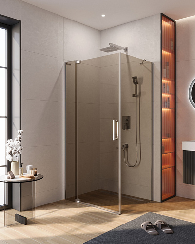 Душевой уголок CEZARES SLIDER-AH-1-80-90/100-BR-Cr