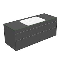 Тумба Keuco 31573150000 Edition 400 под умывальник 140х53.5 см, антрацит/стекло матовое антрацит