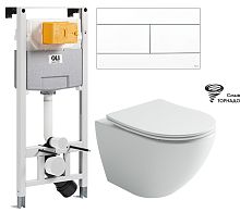 Сет инсталляция+унитаз+клавиша+сидение OLI  Промо комплект №52