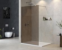 Душевая перегородка Cezares LIBERTA-L-1-120-120-BR-Cr Liberta 120 см, профиль хром