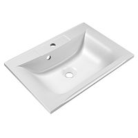 Раковина BelBagno BB650/450-LV-MR-PR из литьевого мрамора 65х45 см, белая