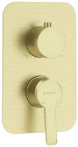 Внешняя часть Deante BXY_RQAM Arnika смесителя на 3 выхода, установка с BOXом BXY_X44T, брашированное золото Внешняя часть Deante BXY_RQAM Arnika смесителя на 3 выхода, установка с BOXом BXY_X44T, брашированное золото