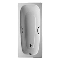 Ванна Bette 3710-000 2GR AD PLUS AR Form Safe с шумоизоляцией, с отв. для ручек, Glaze Plus и покрытием анти-слип, белая (для стандартного слива-перелива), 170х75х42