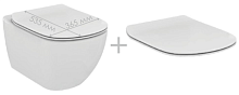 Сет № 1873 TT00001, Унитаз подвесной c крышкой/сиденьем (White)