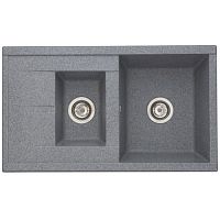 Мойка для кухни Акватон 1A716232DE230 Делия 87х51, серый Мойка для кухни Акватон 1A716232DE230 Делия 87х51, серый