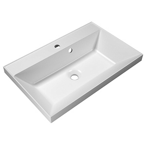 Раковина BelBagno BB700/450-LV-MR-AST из литьевого мрамора 70х45 см, белая
