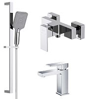 Комплект Aquatek AQ1631CR Либра для ванной Set 3 в 1 (AQ1610CR + AQ1660CR + AQ2019CR), хром