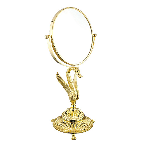 Зеркало Migliore 26129 Luxor оптическое D18xH38 см, (3Х) настольное, золото купить недорого в интернет-магазине Керамос
