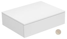 Тумба Keuco 31740840000 Edition 400 боковая 70х53.5 см, белый глянцевый/стекло глянцевое кашемир