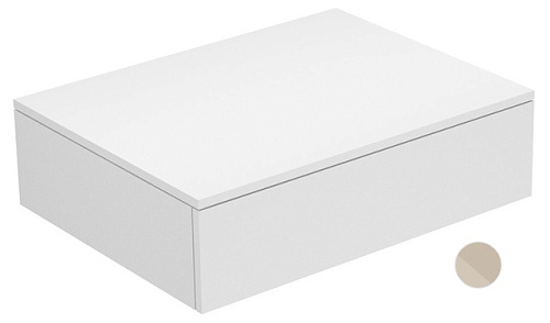 Тумба Keuco 31740840000 Edition 400 боковая 70х53.5 см, белый глянцевый/стекло глянцевое кашемир купить недорого в интернет-магазине Керамос